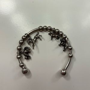 Real Silver charm bracelet with removable charms